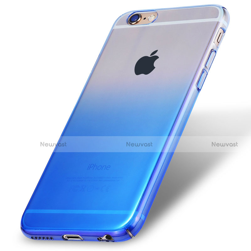 Hard Rigid Transparent Gradient Cover for Apple iPhone 6S Blue