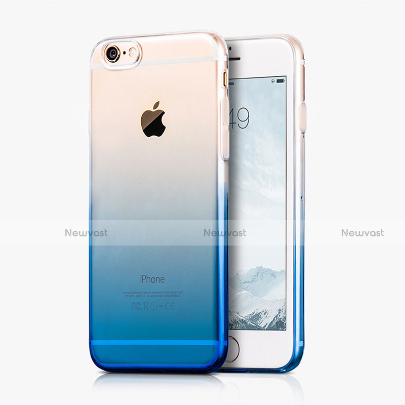 Hard Rigid Transparent Gradient Cover for Apple iPhone 6S Blue