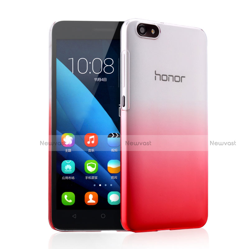 Hard Rigid Transparent Gradient Cover for Huawei Honor 4X Pink