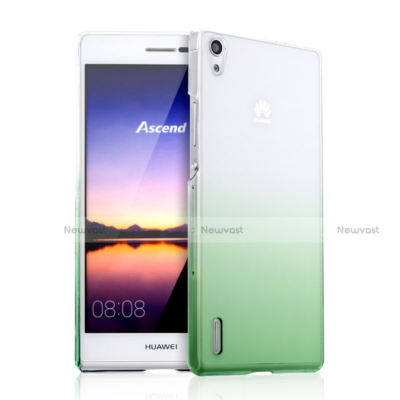 Hard Rigid Transparent Gradient Cover for Huawei P7 Dual SIM Green