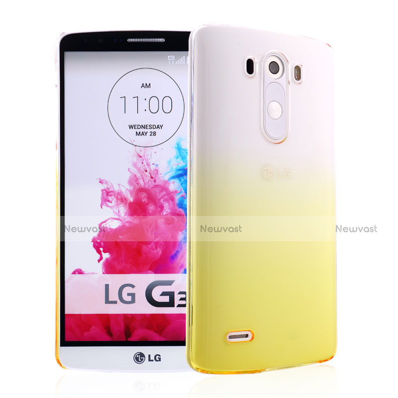 Hard Rigid Transparent Gradient Cover for LG G3 Yellow