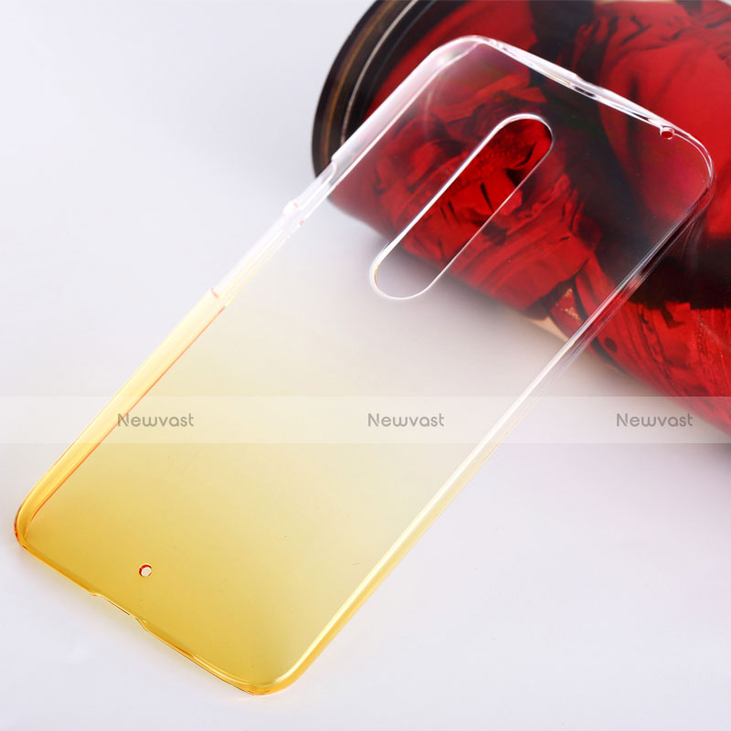 Hard Rigid Transparent Gradient Cover for Motorola Moto X Style Yellow