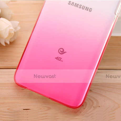 Hard Rigid Transparent Gradient Cover for Samsung Galaxy A3 Duos SM-A300F Pink