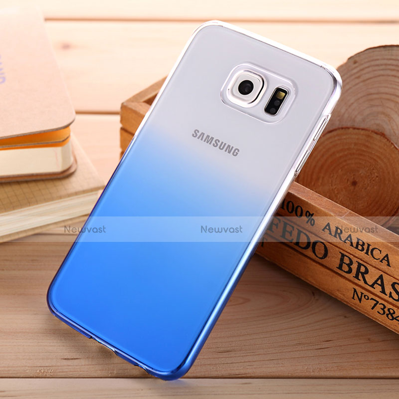 Hard Rigid Transparent Gradient Cover for Samsung Galaxy S6 SM-G920 Blue