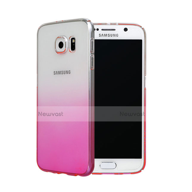 Hard Rigid Transparent Gradient Cover for Samsung Galaxy S6 SM-G920 Pink