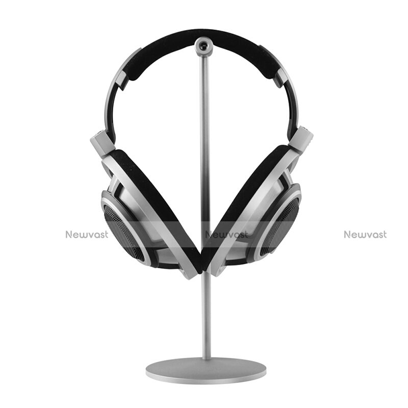 Headphone Display Stand Holder Rack Earphone Headset Hanger Universal Silver