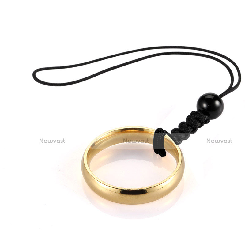 Lanyard Cell Phone Finger Ring Strap Universal R03 Gold
