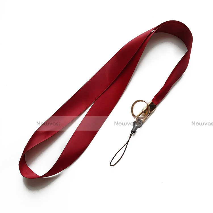 Lanyard Cell Phone Neck Strap Universal N10 Red Wine