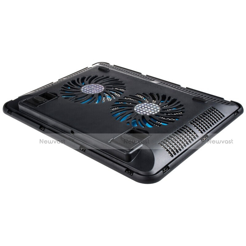 Laptop Stand Notebook Holder Cooling Pad USB Fans 9 inch to 14 inch Universal S01 for Apple MacBook Pro 13 inch Black