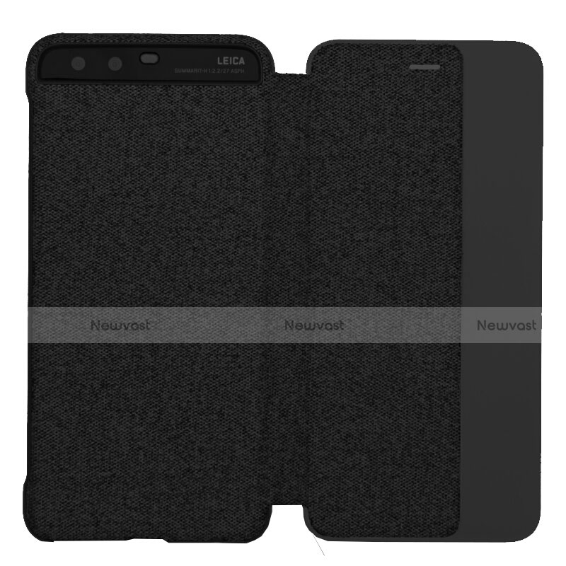 Leather Case Flip Cover for Huawei P10 Plus Black