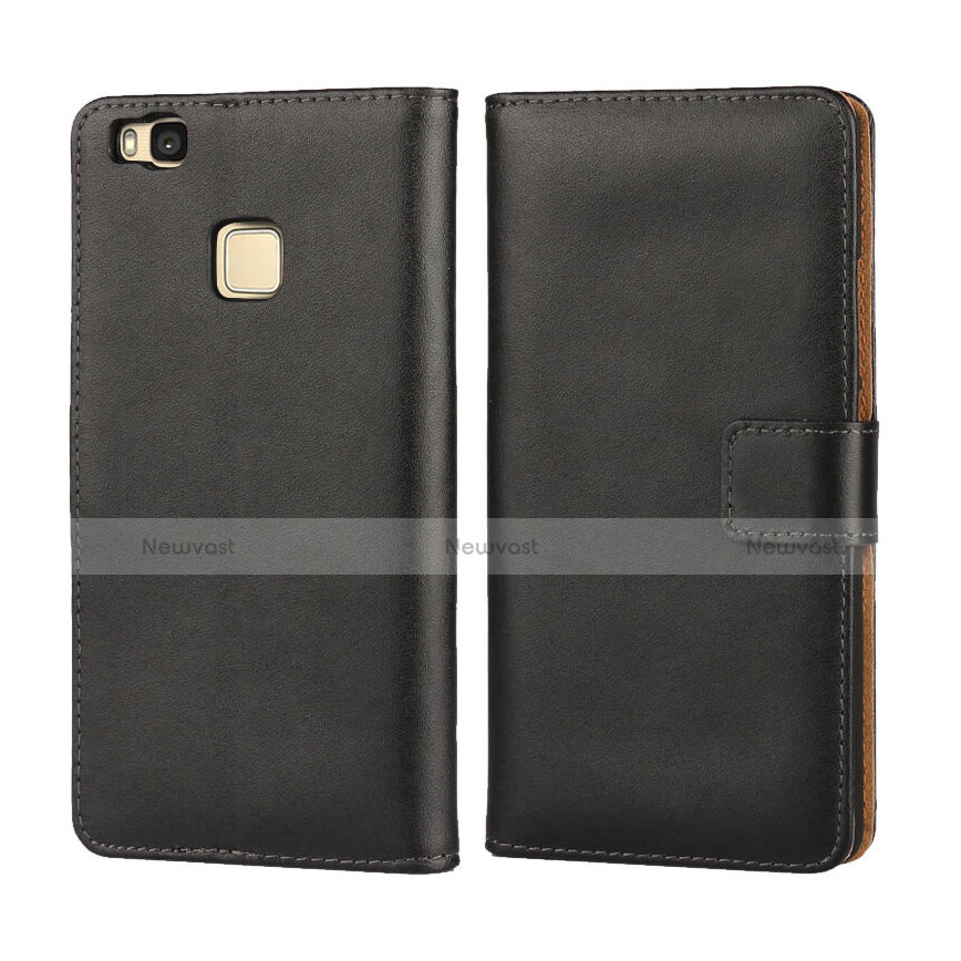 Leather Case Flip Cover for Huawei P9 Lite Black