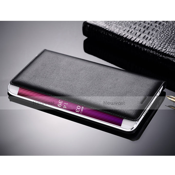 Leather Case Flip Cover for Samsung Galaxy Note Edge SM-N915F Black