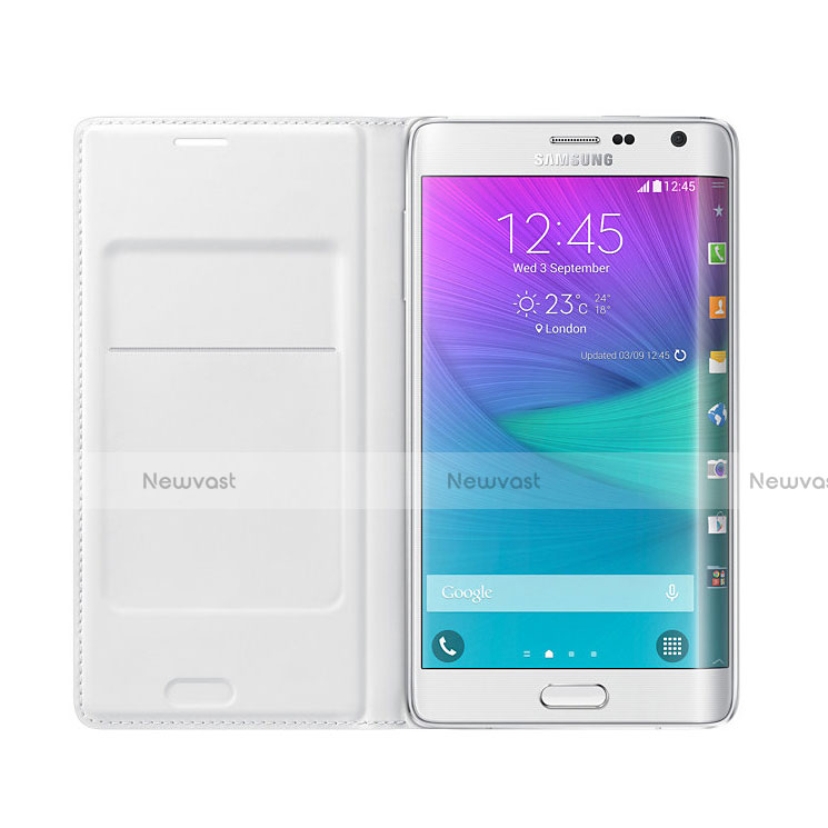 Leather Case Flip Cover for Samsung Galaxy Note Edge SM-N915F White