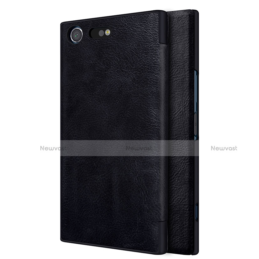 Leather Case Flip Cover for Sony Xperia XZ Premium Black