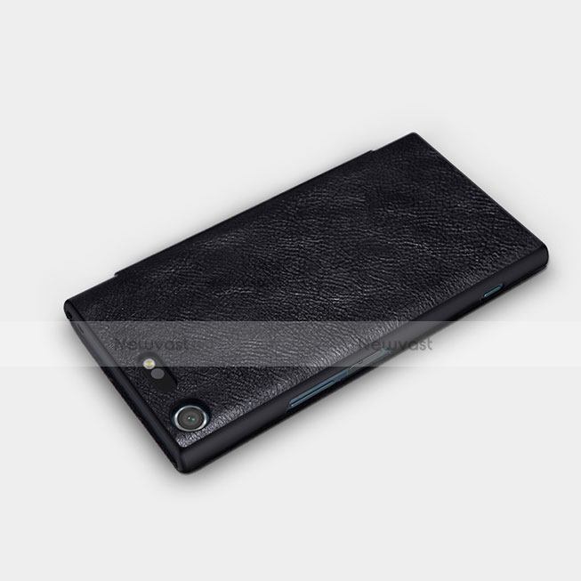 Leather Case Flip Cover for Sony Xperia XZ Premium Black