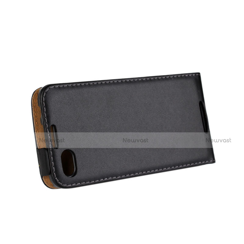 Leather Case Flip Cover Vertical for Blackberry Q10 Black