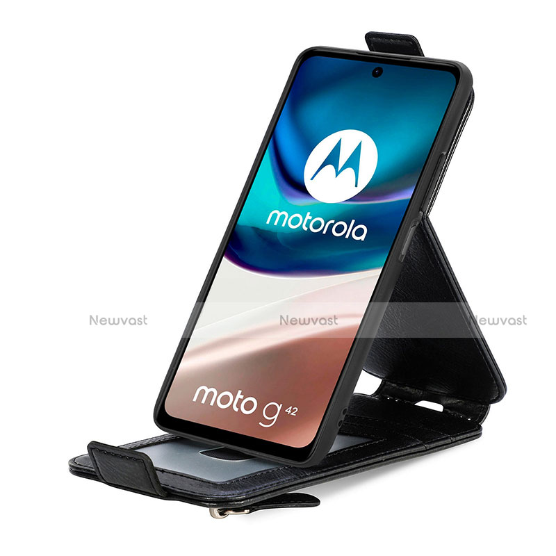 Leather Case Flip Cover Vertical for Motorola Moto G42