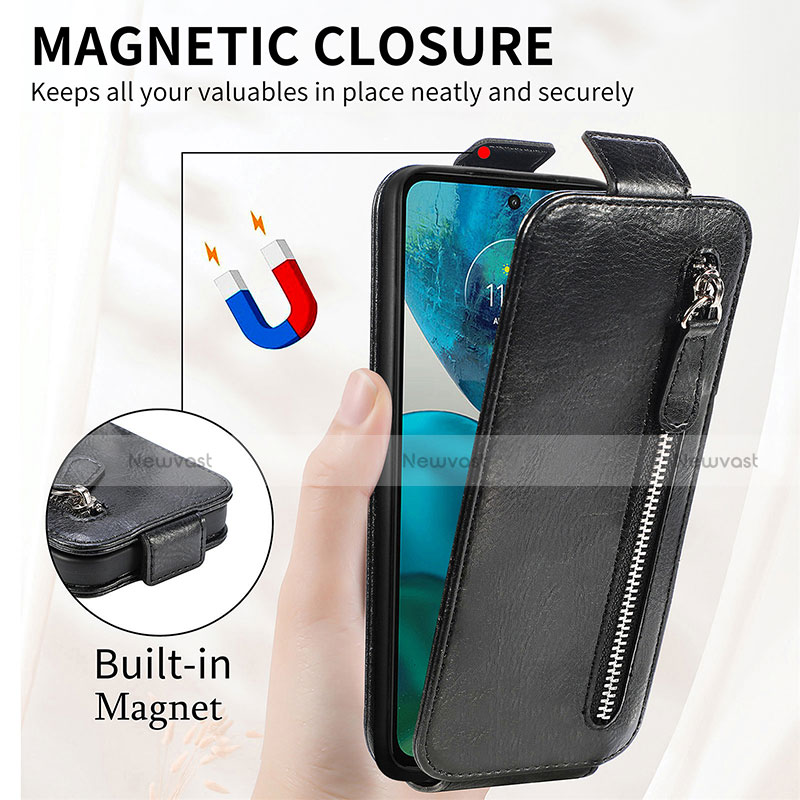 Leather Case Flip Cover Vertical for Motorola Moto G52j 5G