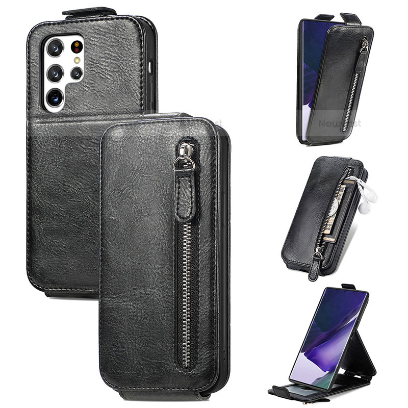 Leather Case Flip Cover Vertical for Samsung Galaxy S21 Ultra 5G