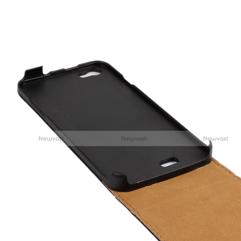 Leather Case Flip Cover Vertical for Wiko Lenny Black