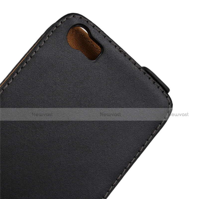 Leather Case Flip Cover Vertical for Wiko Lenny Black