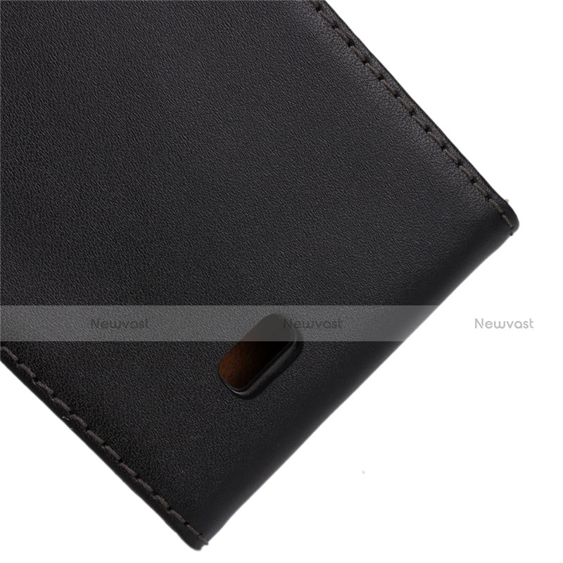 Leather Case Flip Cover Vertical for Wiko Lenny Black