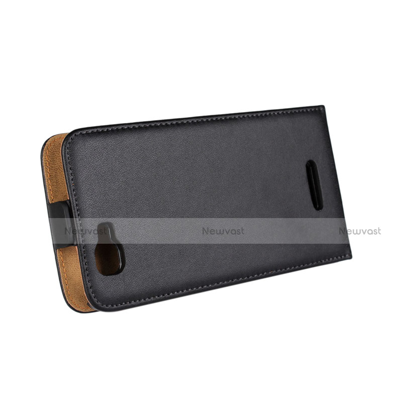 Leather Case Flip Cover Vertical for Wiko Rainbow Black