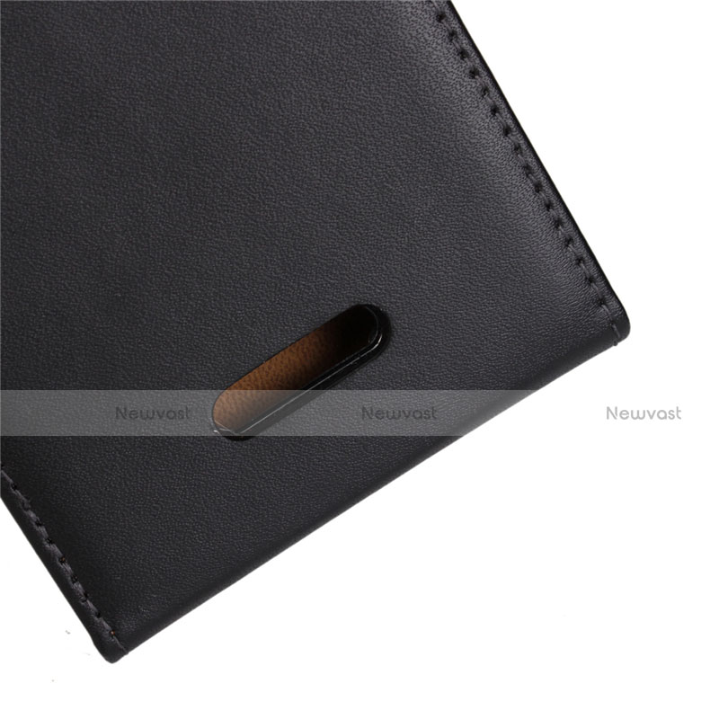 Leather Case Flip Cover Vertical for Wiko Rainbow Black