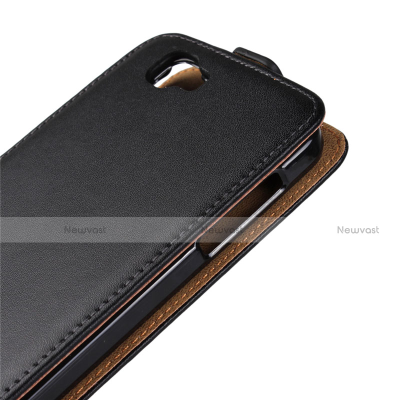 Leather Case Flip Cover Vertical for Wiko Rainbow Black