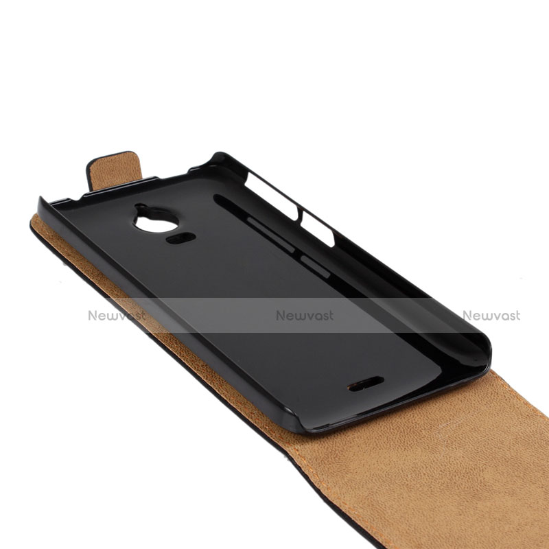 Leather Case Flip Cover Vertical for Wiko Wax Black