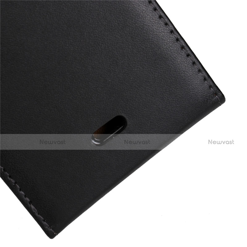 Leather Case Flip Cover Vertical for Wiko Wax Black