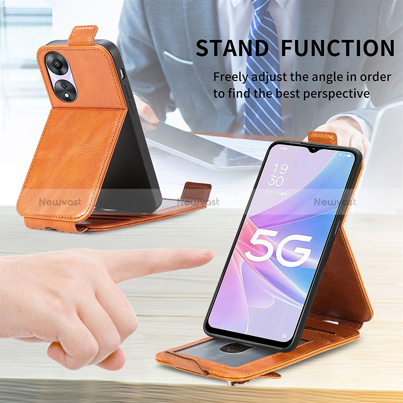 Leather Case Flip Cover Vertical S01D for Oppo A78 5G