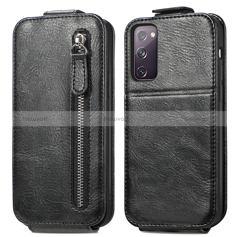 Leather Case Flip Cover Vertical S01D for Samsung Galaxy S20 FE (2022) 5G Black