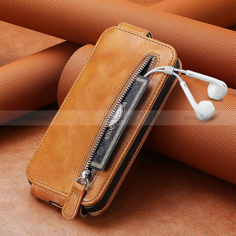 Leather Case Flip Cover Vertical S01D for Samsung Galaxy S22 Plus 5G