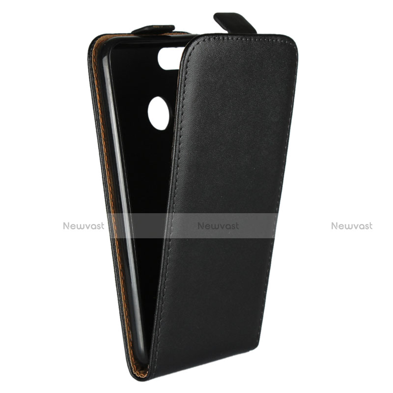 Leather Case Flip Cover Vertical V01 for Huawei Honor 9 Lite Black