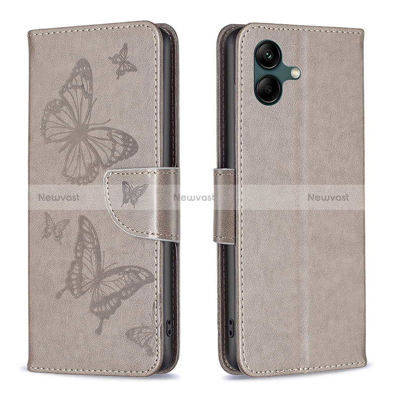 Leather Case Stands Butterfly Flip Cover Holder B01F for Samsung Galaxy A05