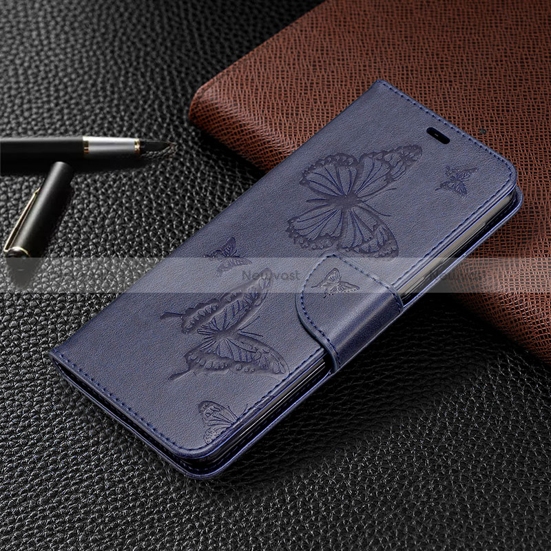 Leather Case Stands Butterfly Flip Cover Holder B01F for Samsung Galaxy A21