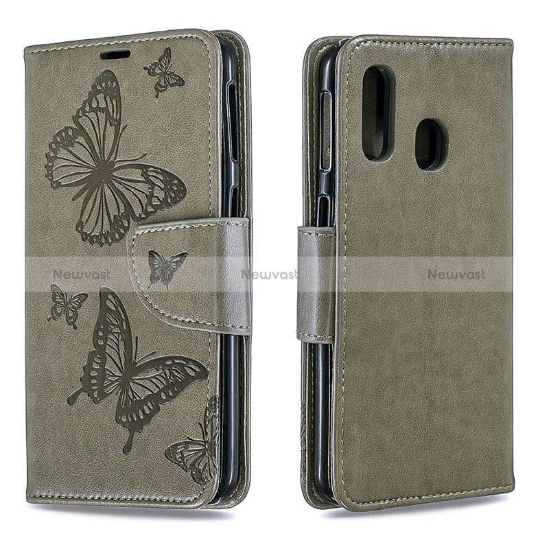 Leather Case Stands Butterfly Flip Cover Holder B01F for Samsung Galaxy A40