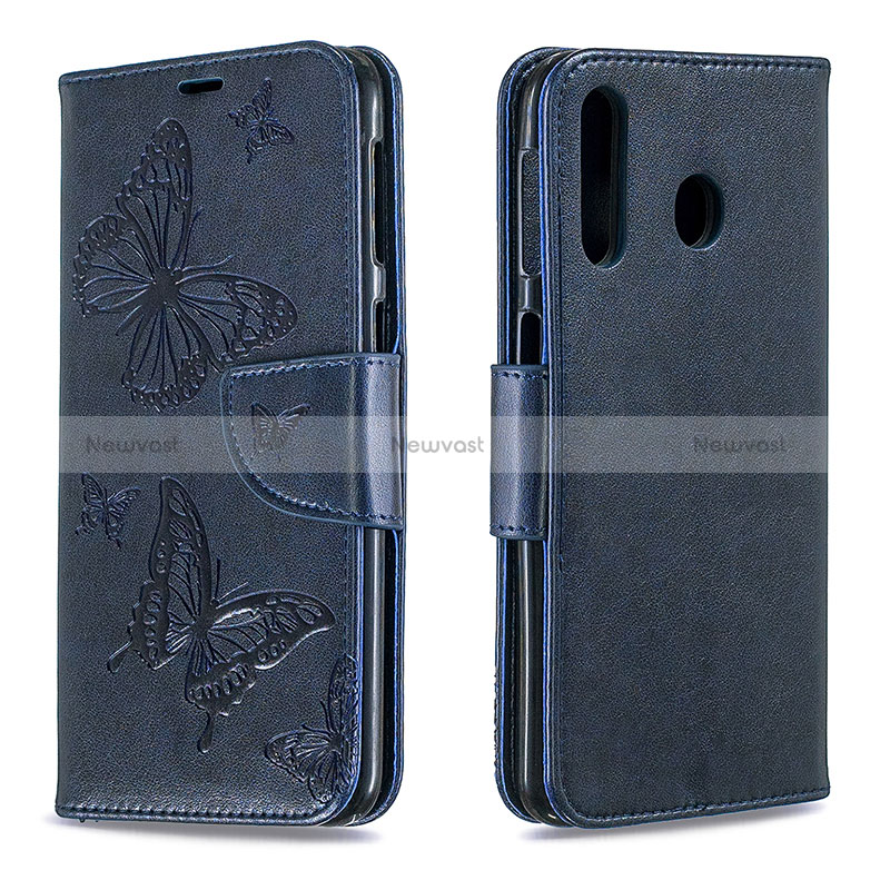 Leather Case Stands Butterfly Flip Cover Holder B01F for Samsung Galaxy A40s