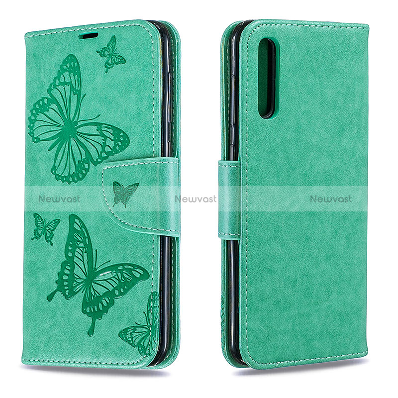 Leather Case Stands Butterfly Flip Cover Holder B01F for Samsung Galaxy A50