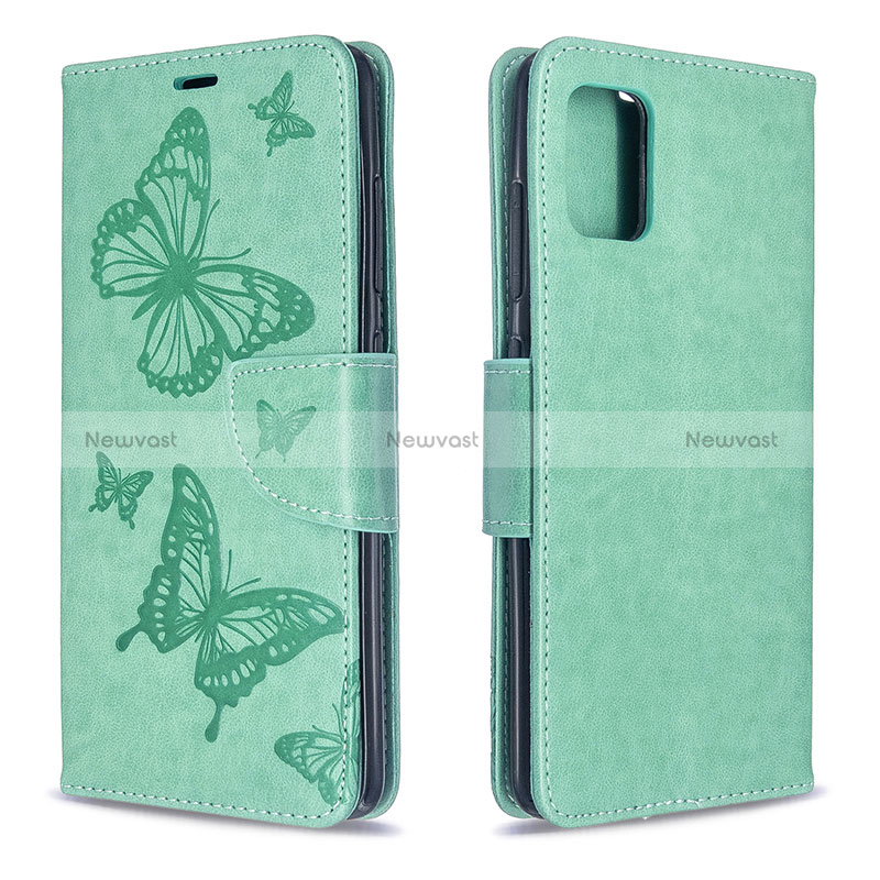 Leather Case Stands Butterfly Flip Cover Holder B01F for Samsung Galaxy A51 5G