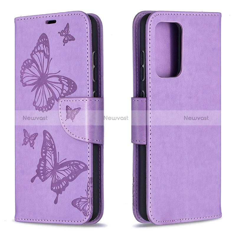 Leather Case Stands Butterfly Flip Cover Holder B01F for Samsung Galaxy A52 5G