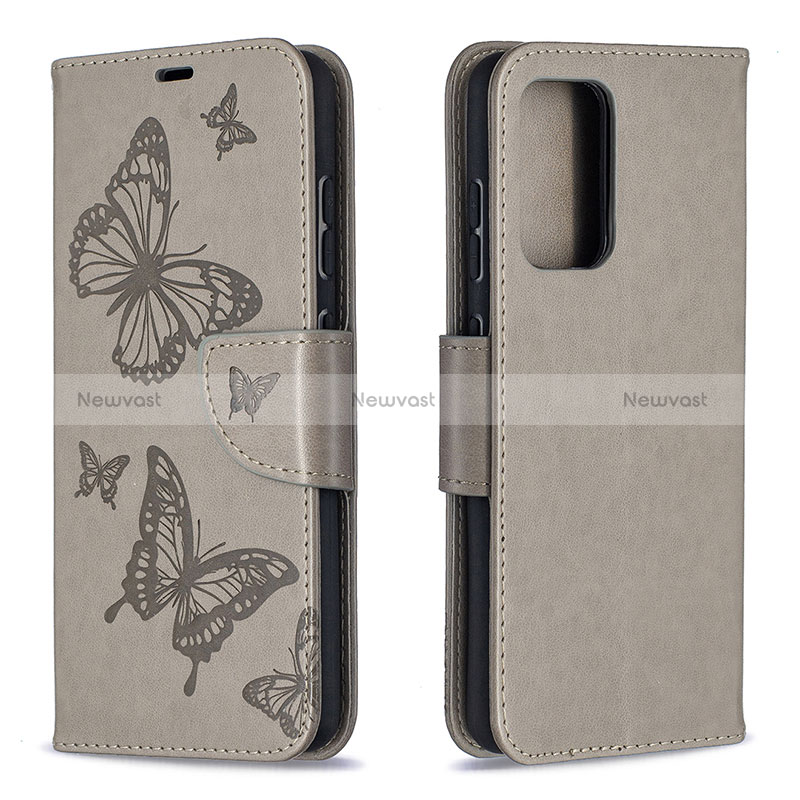 Leather Case Stands Butterfly Flip Cover Holder B01F for Samsung Galaxy A52 5G