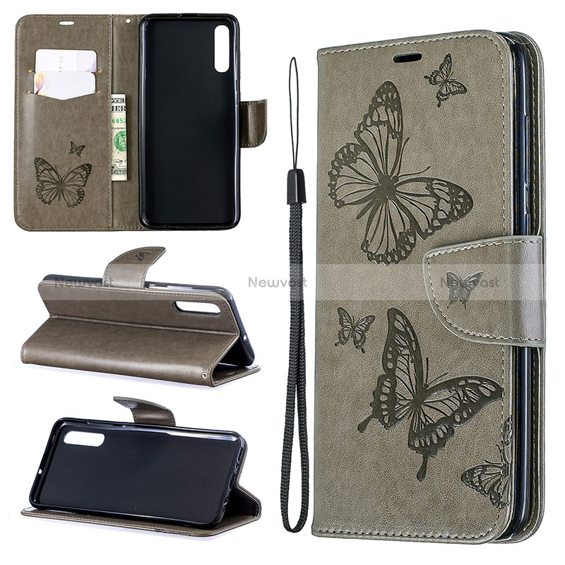 Leather Case Stands Butterfly Flip Cover Holder B01F for Samsung Galaxy A70