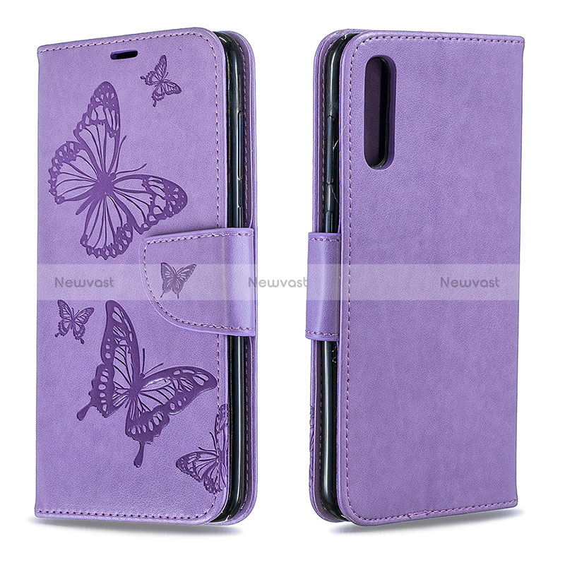 Leather Case Stands Butterfly Flip Cover Holder B01F for Samsung Galaxy A70S