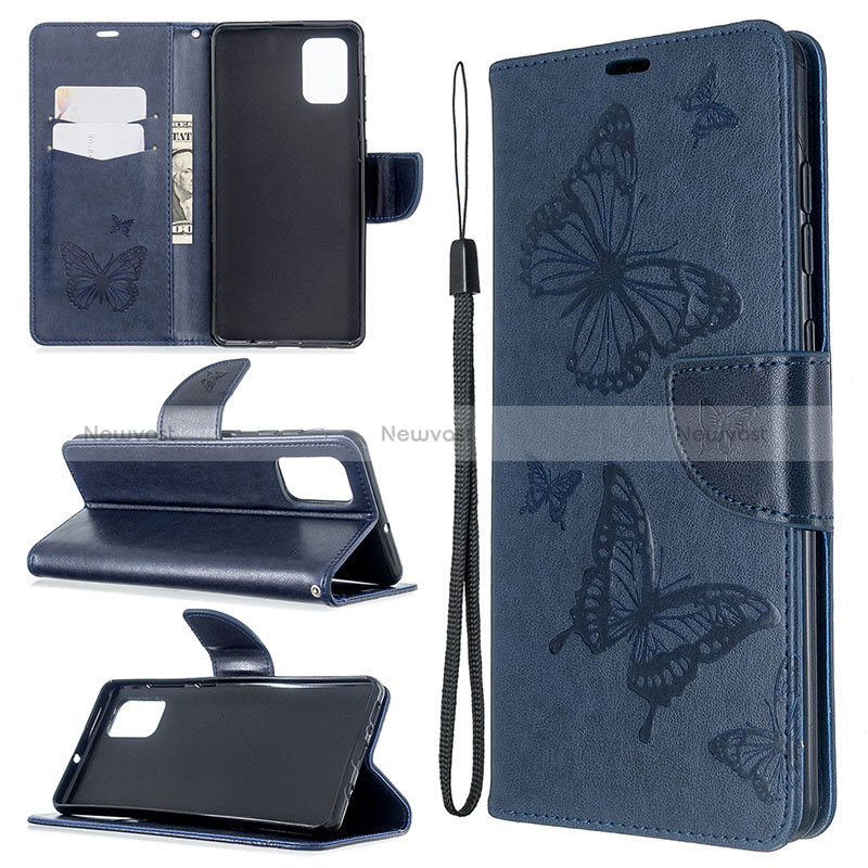 Leather Case Stands Butterfly Flip Cover Holder B01F for Samsung Galaxy A71 5G