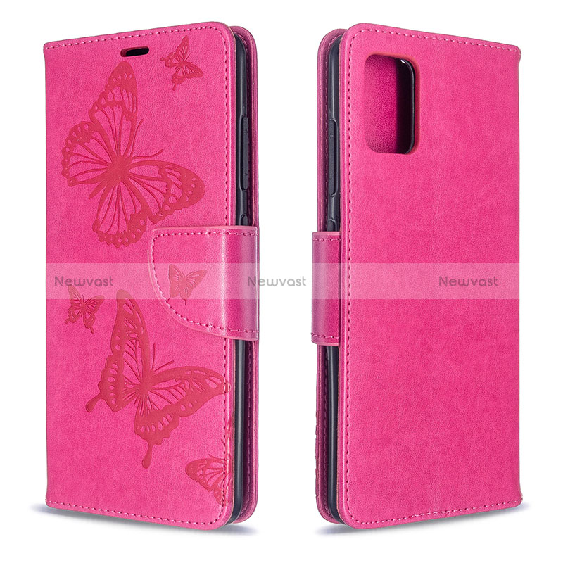 Leather Case Stands Butterfly Flip Cover Holder B01F for Samsung Galaxy M40S