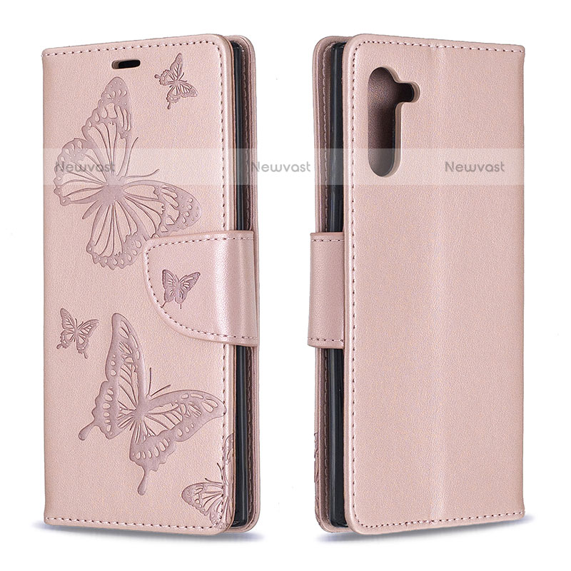 Leather Case Stands Butterfly Flip Cover Holder B01F for Samsung Galaxy Note 10 5G