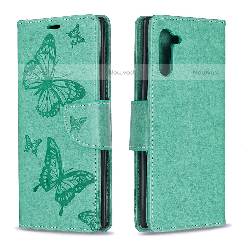 Leather Case Stands Butterfly Flip Cover Holder B01F for Samsung Galaxy Note 10 5G