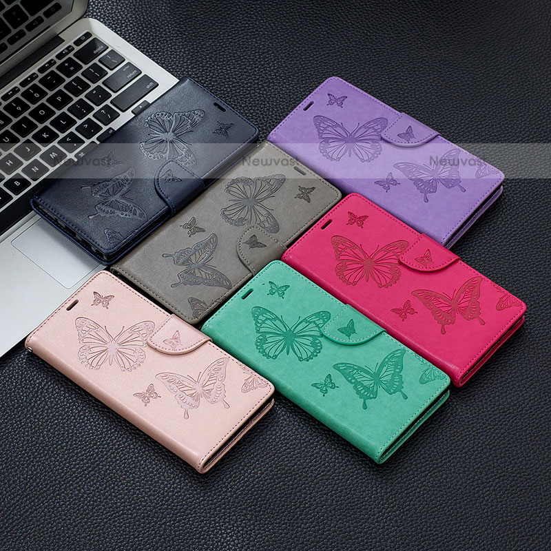 Leather Case Stands Butterfly Flip Cover Holder B01F for Samsung Galaxy Note 10 Plus 5G